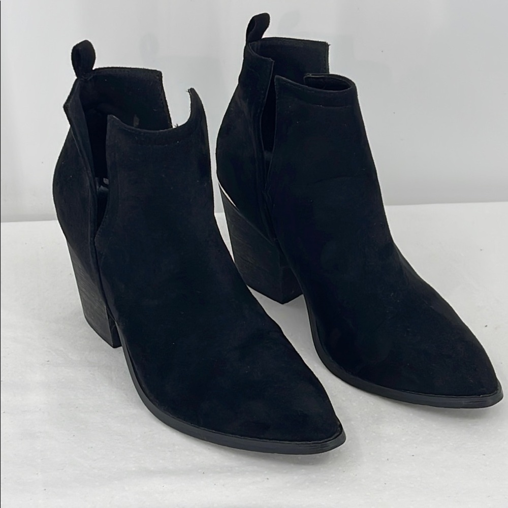 JELLYPOP SOPHISTICATE Women's Black SUEDE Ankle Boots SIZE 10M